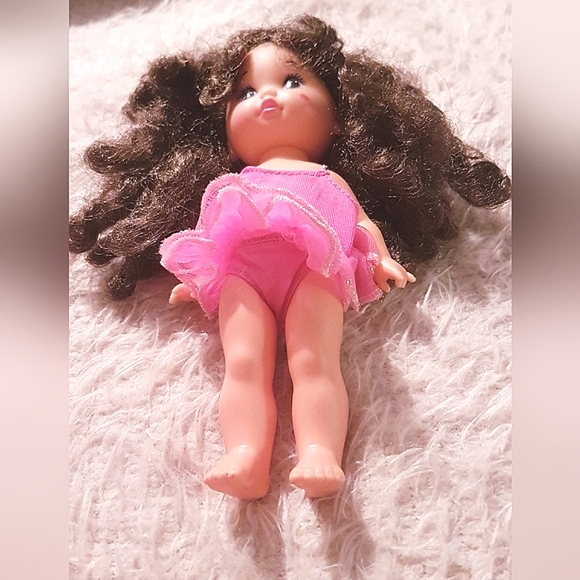 1988 Lil' Miss Makeup Doll Brunette Rock Star Roller Skater Mattel 7" Vintage - Picture 6 of 12